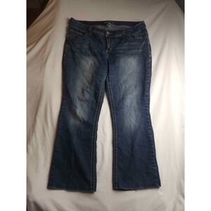 Maurices Bootcut Jeans Womens Size 18R Blue‎ Denim Dark Wash Classic Western